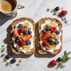 Overlay-of-a-high-fibre-breakfast-toast-dish-featuring-Opera-Foods-granola